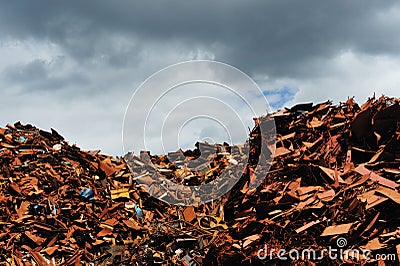 Scrap yard in Amsterdam Stock Photo