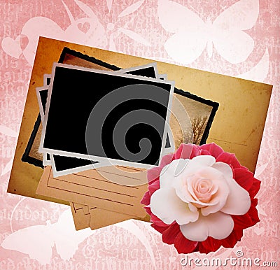 Scrapbook template Stock Photo