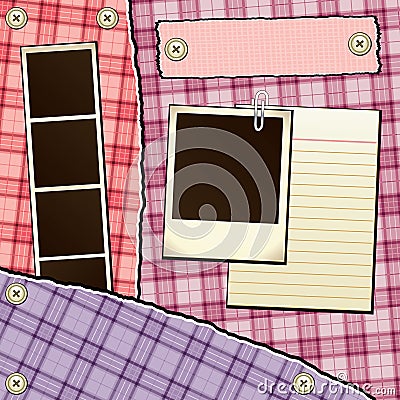 Scrapbook Template Vector Illustration