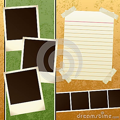 Scrapbook Template Vector Illustration