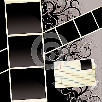 Scrapbook Template Vector Illustration