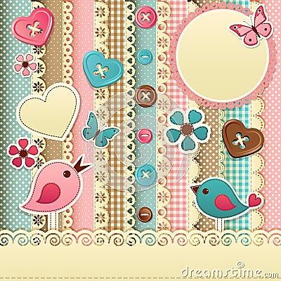 Scrapbook template Vector Illustration