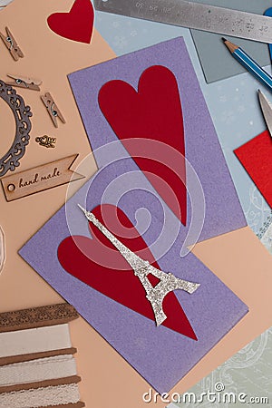 Scrapbook valentines day Stock Photo