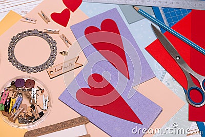 Scrapbook valentines day Stock Photo