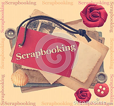 Scrapbooking Cartoon Illustration