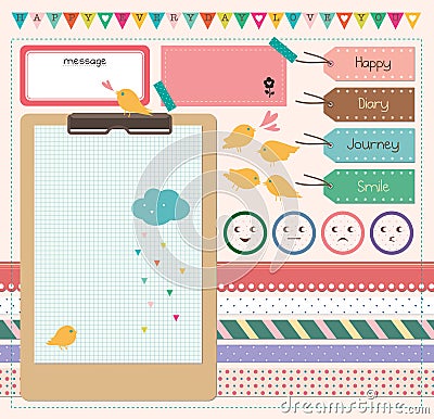 Scrapbooking Elements Vector Illustration