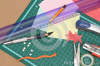 Scrapbooking stuff Stock Photo