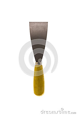 Scraper with wood handle. Stock Photo