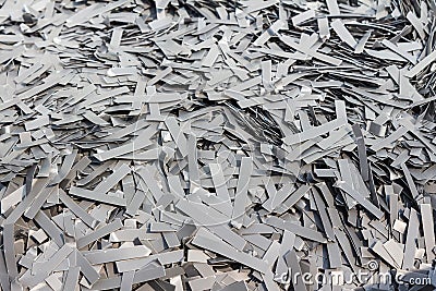 Scrapheap of silicon steel Stock Photo