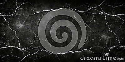 scratch black background overlay / abstract black dark background broken cracks and scratches for overlay Generative AI Stock Photo