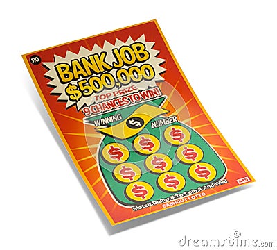 Scratch Off Lotto Ticket Editorial Stock Photo