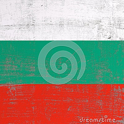 Scratched Bulgaria flag Stock Photo