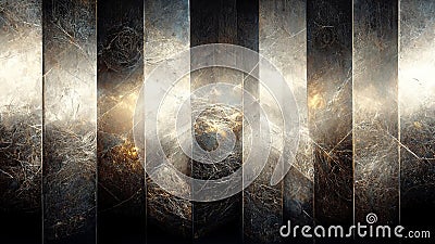 scratched steel abstract background metal wall AI generated Cartoon Illustration