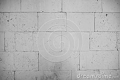 Scratched white brick wall Stock Photo