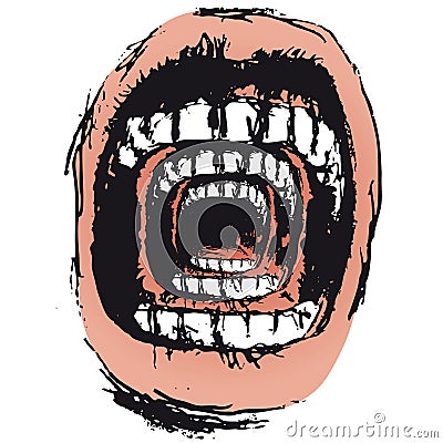Scream surreal (vector) Vector Illustration