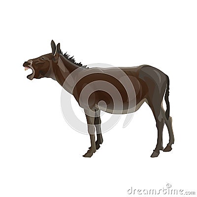 Screaming donkey vector Vector Illustration