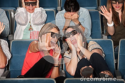 Screaming Women Stock Photo