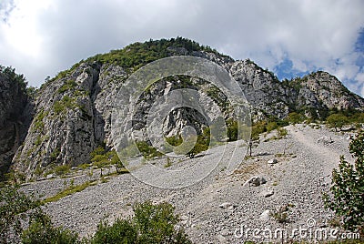 Scree slope Stock Photo