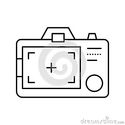 screen photo camera gadget line icon vector illustration Vector Illustration