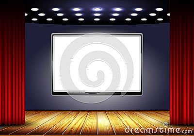 Screen on the wall Vector Illustration