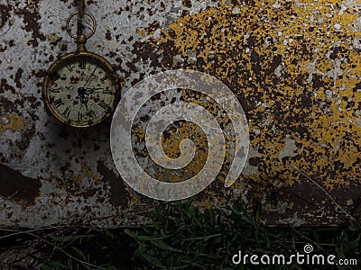 Screensaver background with antique clock Stock Photo