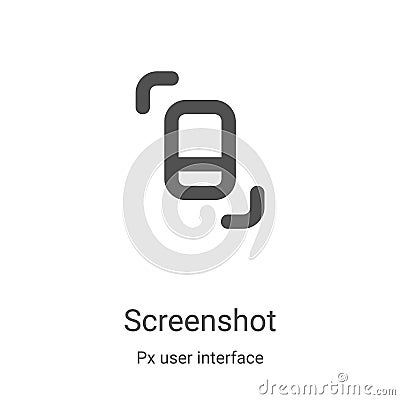 screenshot icon vector from px user interface collection. Thin line screenshot outline icon vector illustration. Linear symbol for Vector Illustration