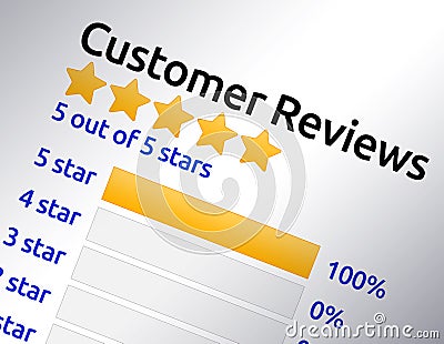 5 star rating review Stock Photo