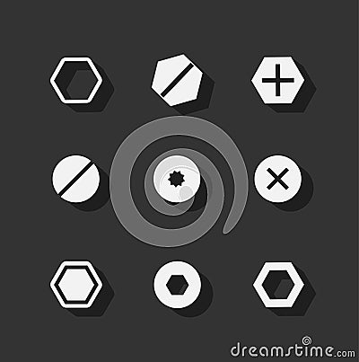 bolt flat icons Vector Illustration