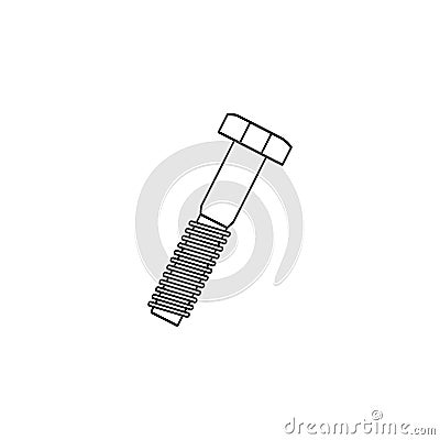 and bolt line icon, build repair Vector Illustration