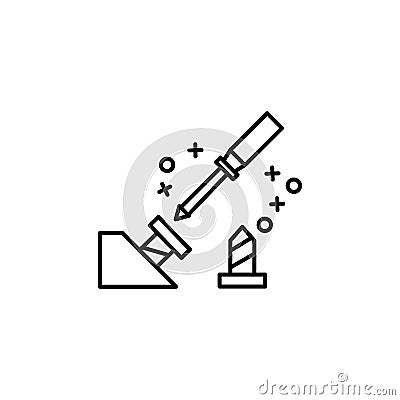 Screwdriver home repair tools icon. Element of labor icon Stock Photo