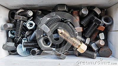 Screws, bolt and nuts Stock Photo