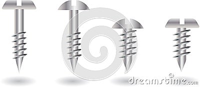 Screws collection Vector Illustration