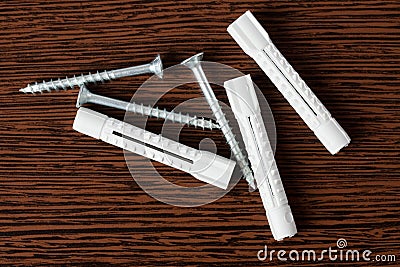 Screws and dowels Stock Photo