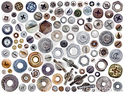 Screws and nuts. Stock Photo