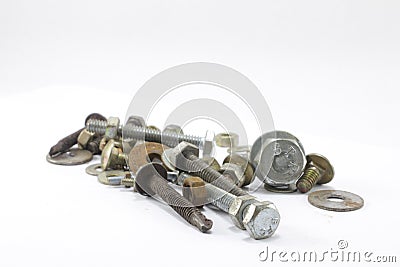 Screws, Nuts, Bolts and Nails Stock Photo