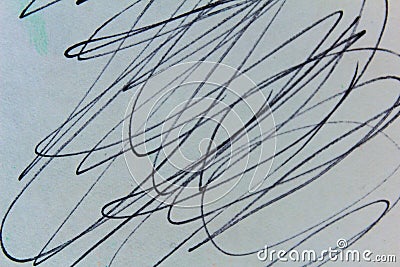 Scribble Drawing in Black Stock Photo