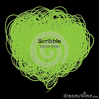 Scribble green bubble Vector Illustration