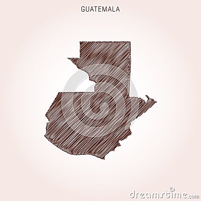 Scribble Map of Guatemala Vector Design Template. Vector Illustration