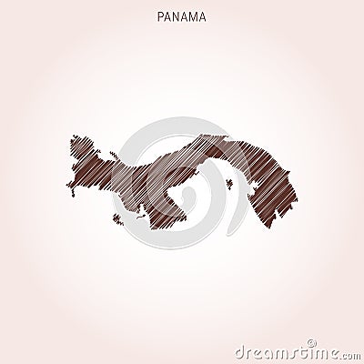 Scribble Map of Panama Vector Design Template. Vector Illustration
