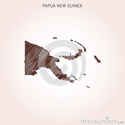 Scribble Map of Papua New Guinea Vector Design Template. Vector Illustration