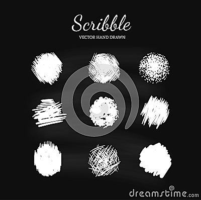 Scribble smears set 3 Vector Illustration