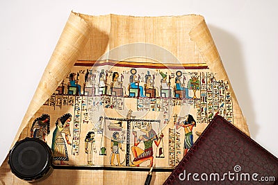 Scroll of Ancient Egypt Stock Photo