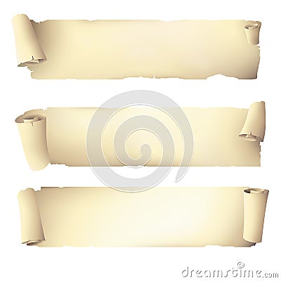 scroll banners Stock Photo