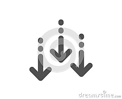 Scroll down arrow icon. Scrolling screen sign. Swipe page. Vector Vector Illustration