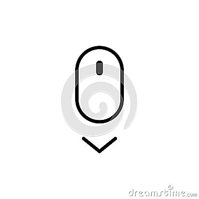 Scroll down icon. Vector scrolling sybmol for web design Vector Illustration