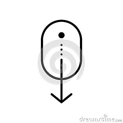 Scroll down icon. Vector scrolling sybmol for web design Vector Illustration