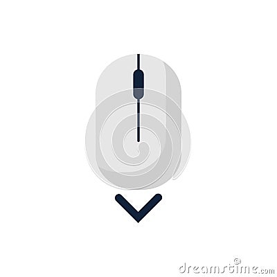 Scroll down up computer mouse icon symbol. Flat style design. Vector illustration Vector Illustration