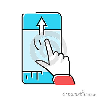 scroll hijacking ux ui design color icon vector illustration Cartoon Illustration