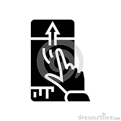 scroll hijacking ux ui design glyph icon vector illustration Vector Illustration