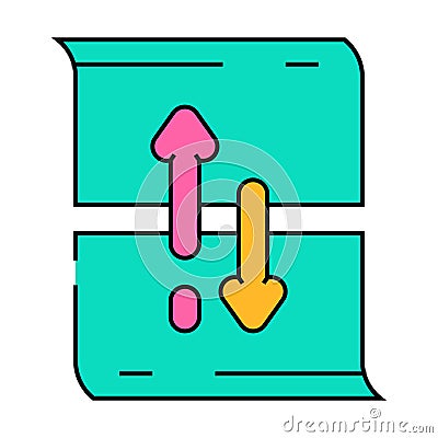 scroll hijacking ux ui design icon color illustration Vector Illustration